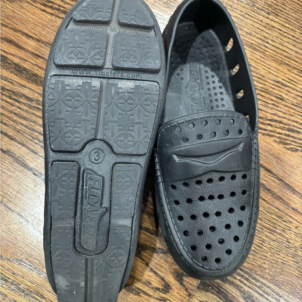Kids Waterproof Black Slip-On Water Shoes